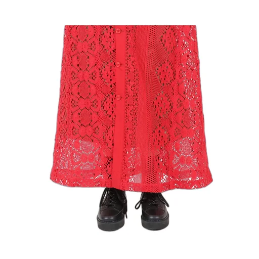 Patched Torchon Lace Single Strap Dress