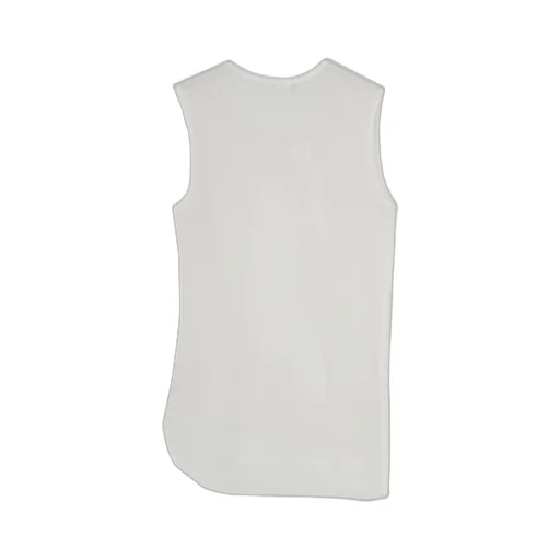 Cotton Faux Linen Knit Asymme Tank Top