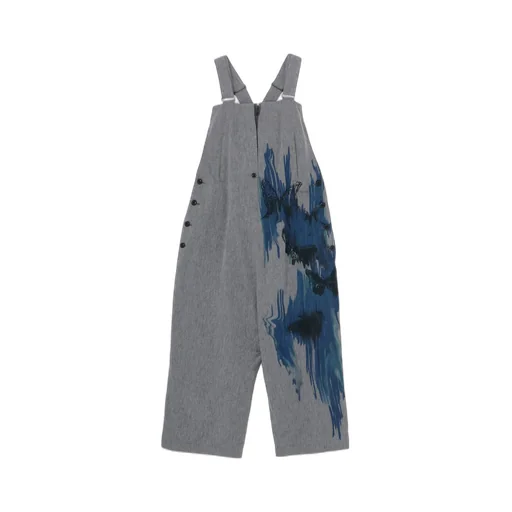 Mini Herringbone Butterfly Print Salopettes