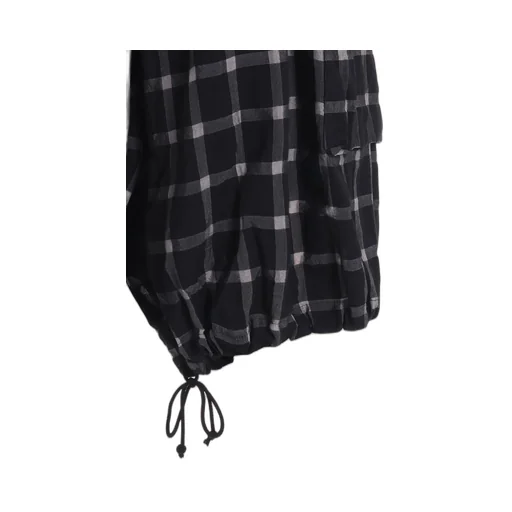 Cotton Cupro Plaid Pants