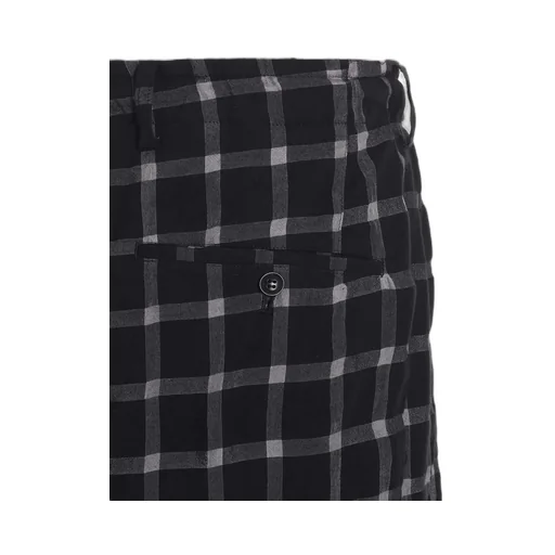 Cotton Cupro Plaid Pants