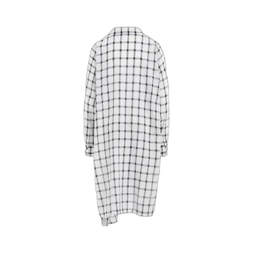Cotton Cupro Plaid Shirt Dress