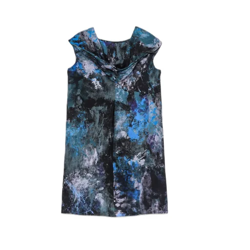 Paint Design Voile Hoodie Blouse