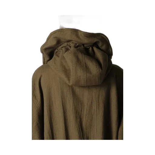Cotton/Linen Mole Skin Random Drawing Printed Parka