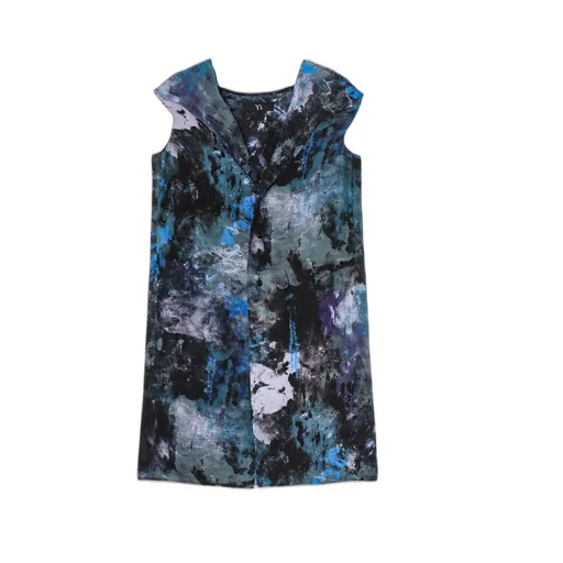 Paint Design Voile Hoodie Blouse