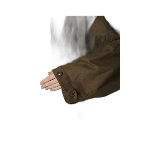 Cotton/Linen Mole Skin Random Drawing Printed Parka