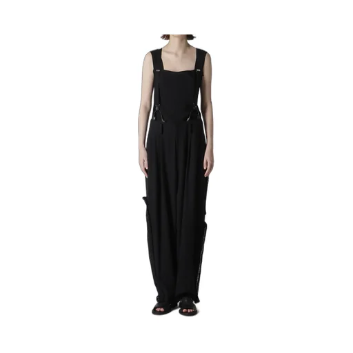 Cotton Flax Viyella Crochet Suspender Pants