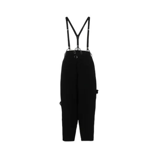 Cotton Flax Viyella Crochet Suspender Pants