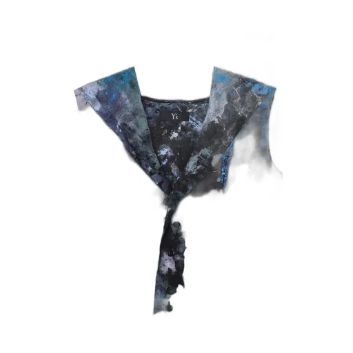 Paint Design Voile Hoodie Blouse