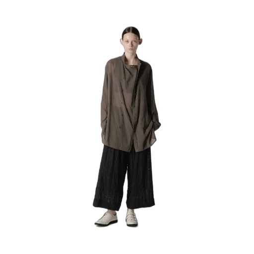 Plaid Front Tucked Mackin Pants