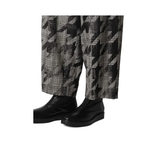 Cotton/Linen Plaid×Big Houndstooth Overalls