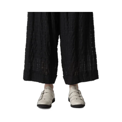 Plaid Front Tucked Mackin Pants