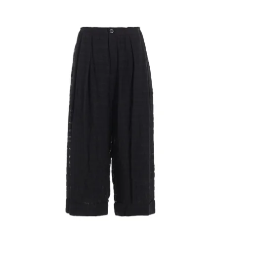 Plaid Front Tucked Mackin Pants