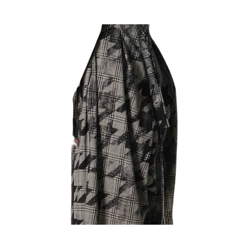 Cotton/Linen Plaid×Big Houndstooth Overalls