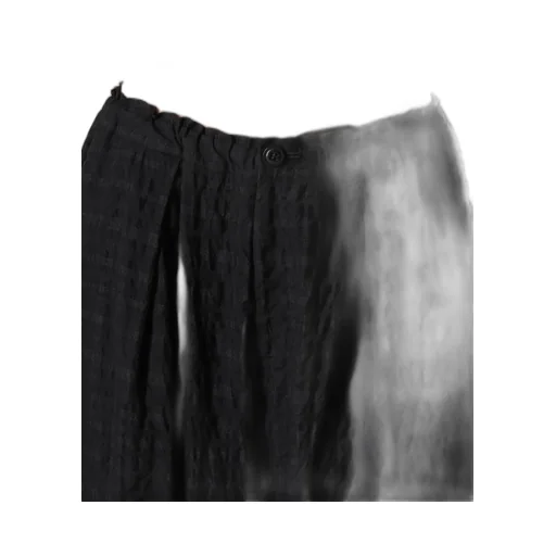 Plaid Front Tucked Mackin Pants