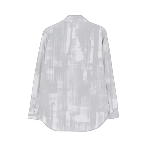 Typewriter Stripe Bow Collar Blouse