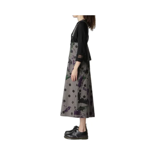 Heather Polka Dot Suspender Skirt