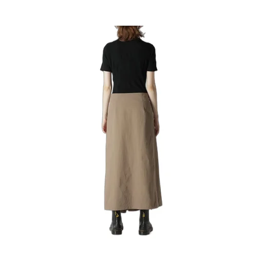 Light Twill Cotton Pleated Wrap Skirt