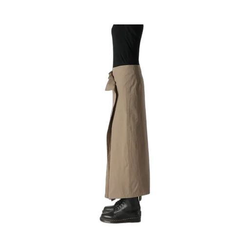 Light Twill Cotton Pleated Wrap Skirt