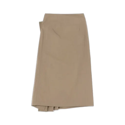 Light Twill Cotton Pleated Wrap Skirt