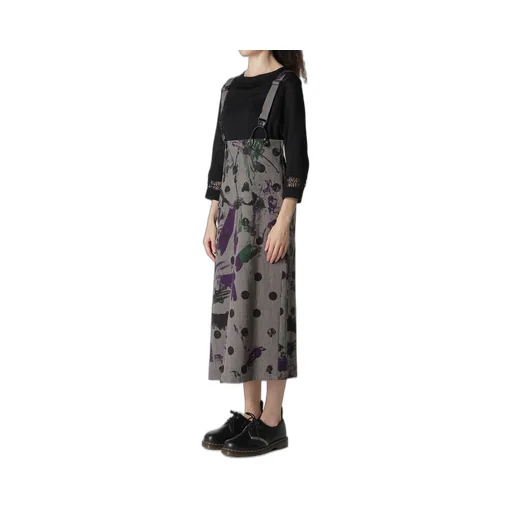 Heather Polka Dot Suspender Skirt
