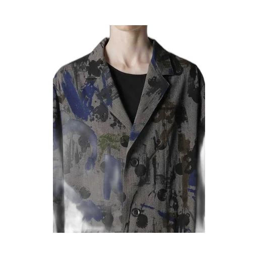 Heather Polka Dot Work Jacket