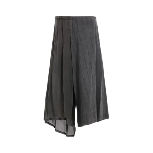 Washer Stripe Asymmetric Waist String Pants