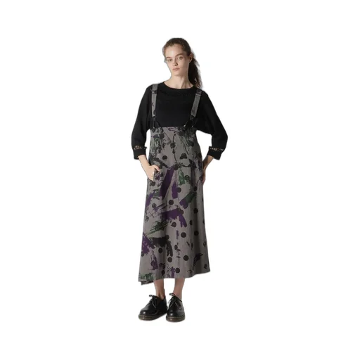 Heather Polka Dot Suspender Skirt