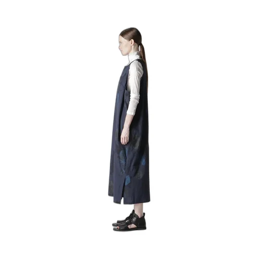 C/L Poplin Stone Design Sleeveless Dress