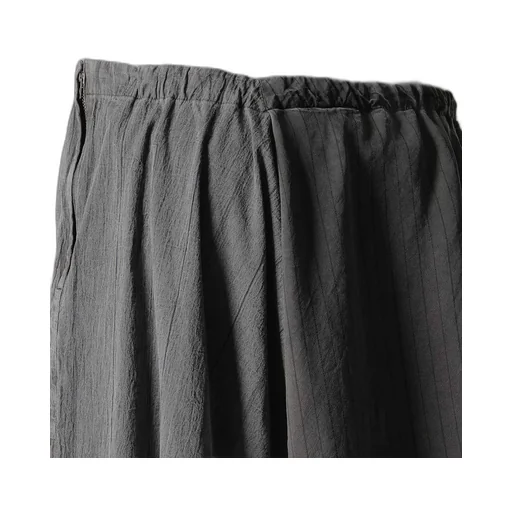 Washer Stripe Asymmetric Waist String Pants