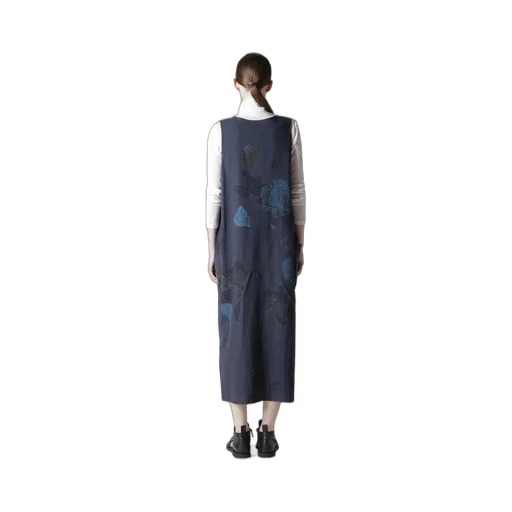 C/L Poplin Stone Design Sleeveless Dress