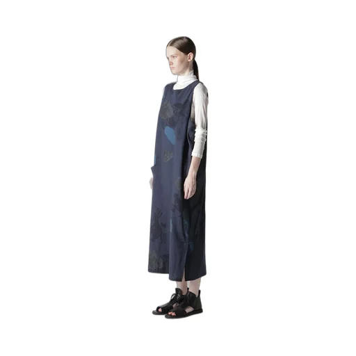 C/L Poplin Stone Design Sleeveless Dress