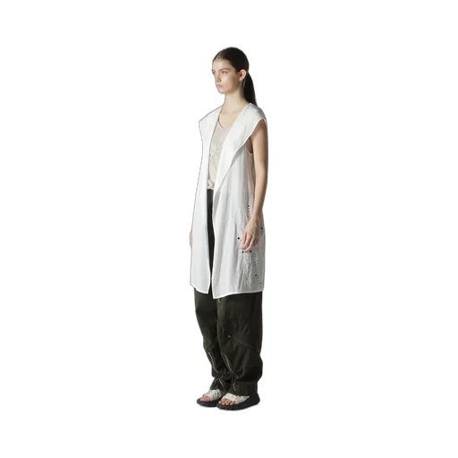 Cupro/Dungaree Baller Lace Hoodie Vest