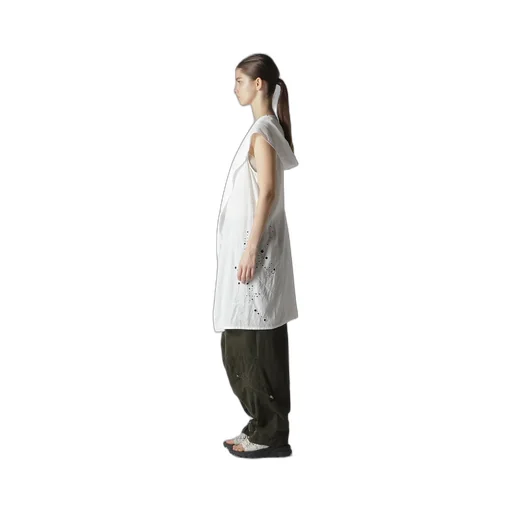 Cupro/Dungaree Baller Lace Hoodie Vest
