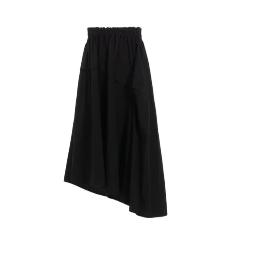 Cotton Broad Garment Dyeing Right Tucked Asymmetric Skirt
