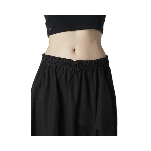 Cotton Broad Garment Dyeing Right Tucked Asymmetric Skirt