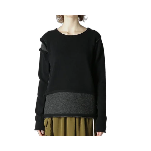 Wool Blend Ripped Detail Pullover