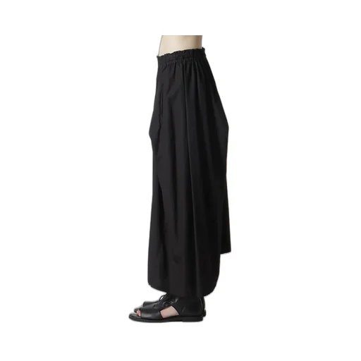 Cotton Broad Garment Dyeing Right Tucked Asymmetric Skirt