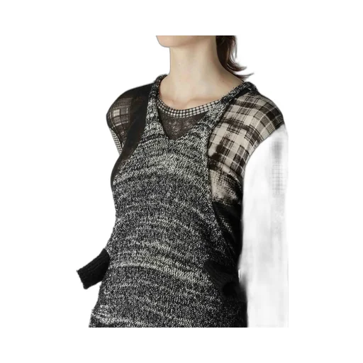 Curly Yarn Sleeveless Dress With Side Pockets
