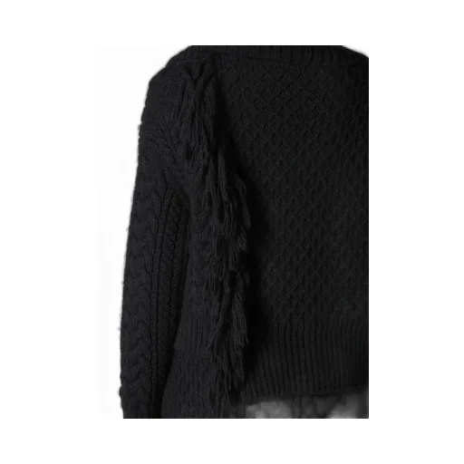 Cable/Fringe Cardigan