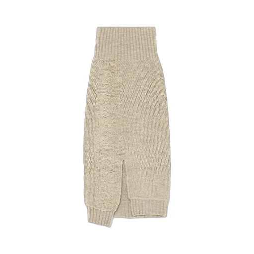 3G Tuck Robe Pattern Back Slit Skirt