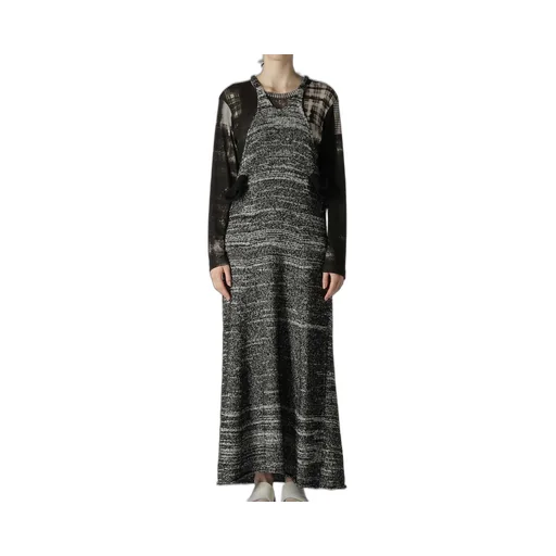 Curly Yarn Sleeveless Dress With Side Pockets