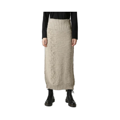 3G Tuck Robe Pattern Back Slit Skirt