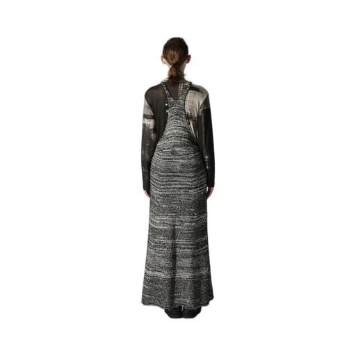 Curly Yarn Sleeveless Dress With Side Pockets