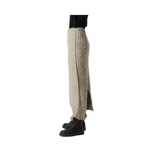 3G Tuck Robe Pattern Back Slit Skirt