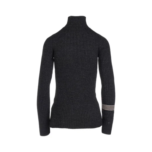 Wool Rib High Neck Pullover