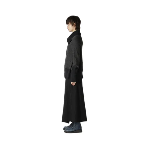Reverse Stitches Side Drape Cardigan