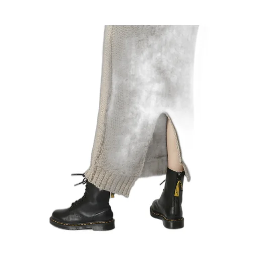 3G Tuck Robe Pattern Back Slit Skirt