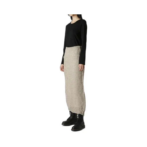 3G Tuck Robe Pattern Back Slit Skirt