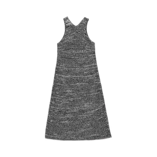 Curly Yarn Sleeveless Dress With Side Pockets